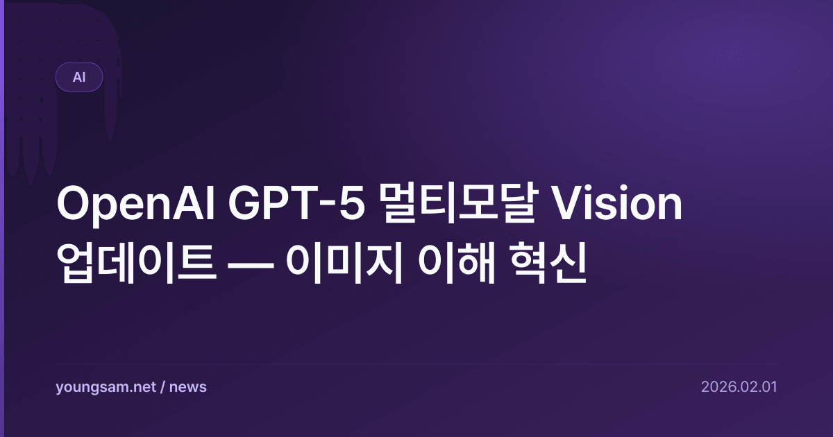 OpenAI GPT-5 멀티모달 Vision 업데이트 — 이미지 이해 혁신