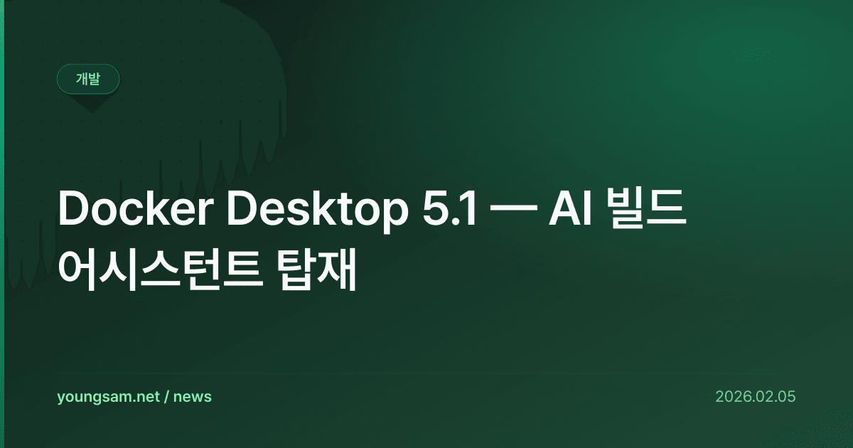 Docker Desktop 5.1 — AI 빌드 어시스턴트 탑재