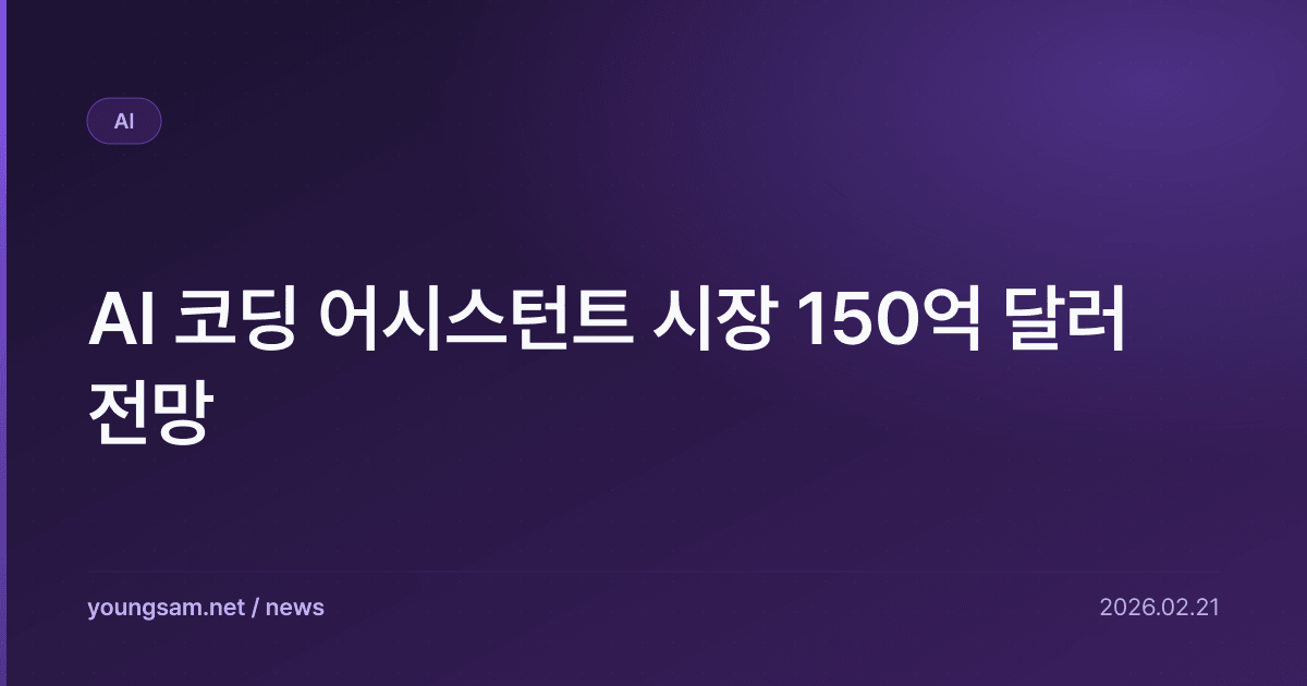 AI 코딩 어시스턴트 시장 150억 달러 전망