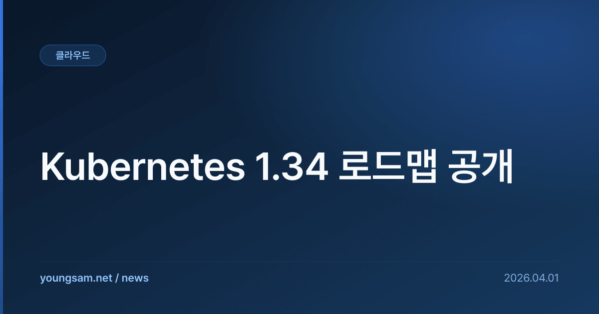 Kubernetes 1.34 로드맵 공개
