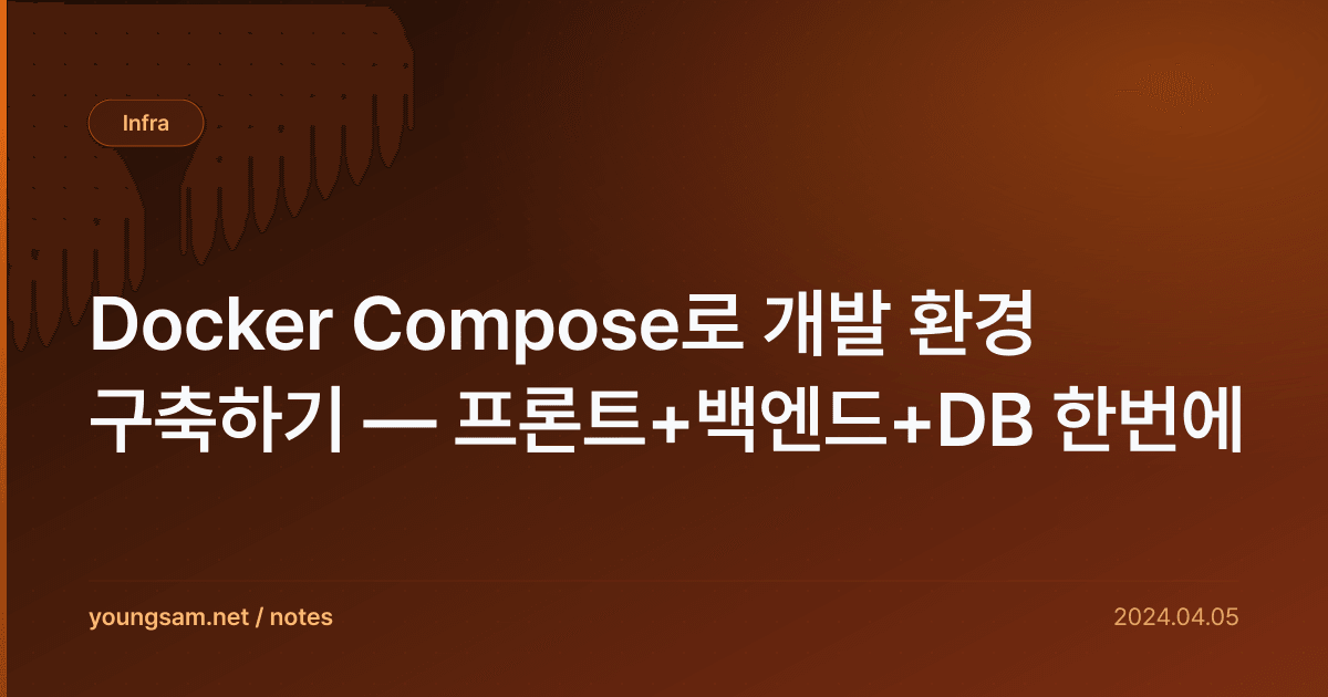 Docker Compose로 개발 환경 구축하기 — 프론트+백엔드+DB 한번에