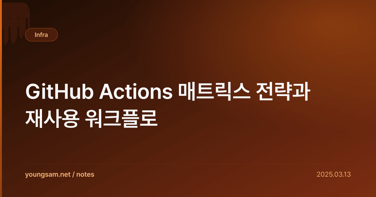 GitHub Actions 매트릭스 전략과 재사용 워크플로
