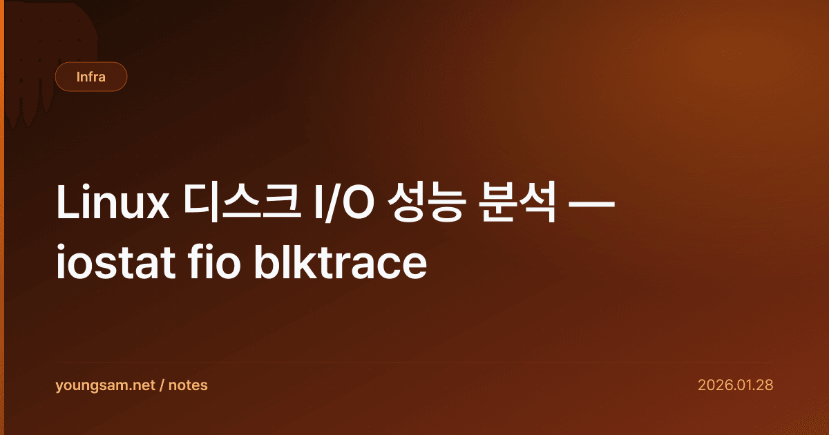 Linux 디스크 I/O 성능 분석 — iostat fio blktrace