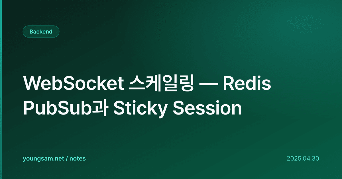 WebSocket 스케일링 — Redis PubSub과 Sticky Session
