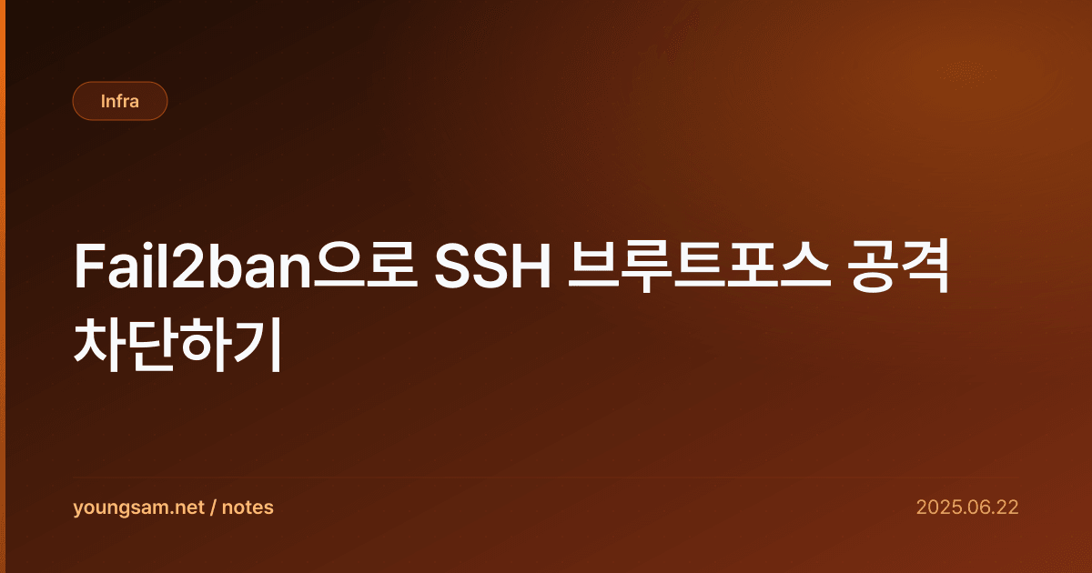 Fail2ban으로 SSH 브루트포스 공격 차단하기