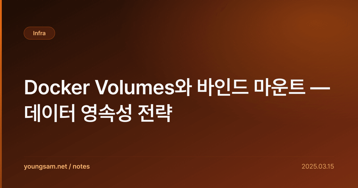 Docker Volumes와 바인드 마운트 — 데이터 영속성 전략