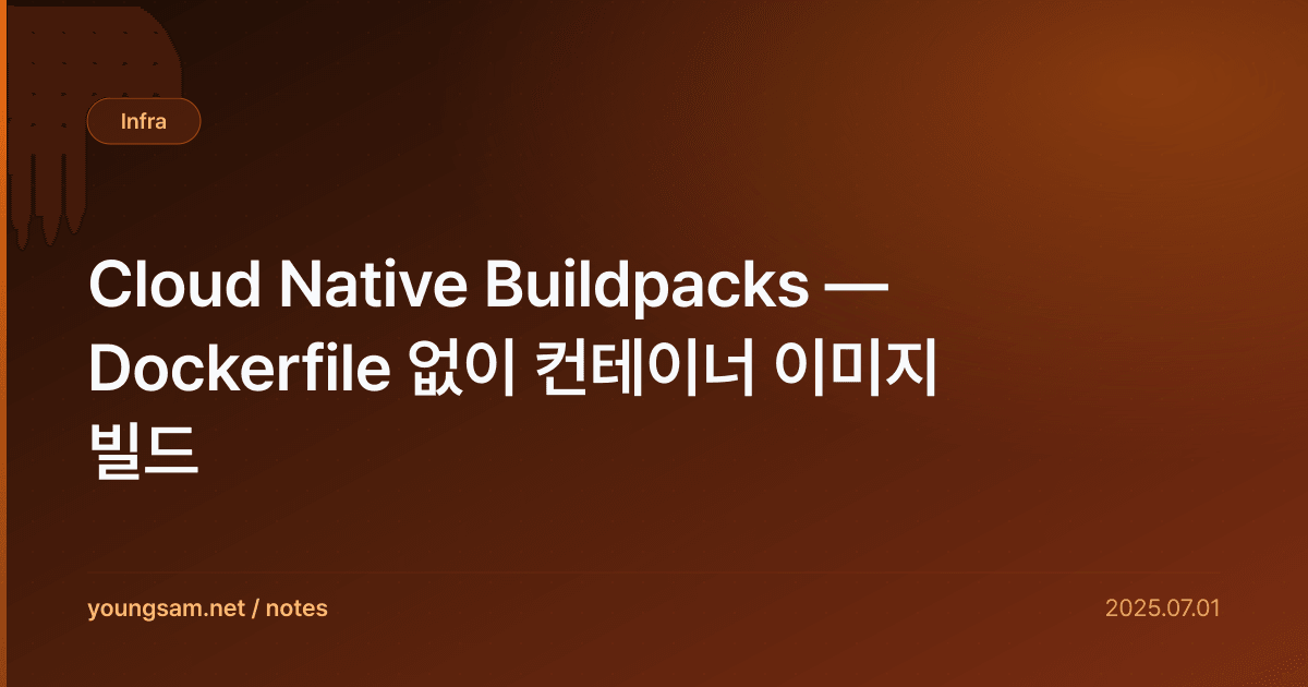 Cloud Native Buildpacks — Dockerfile 없이 컨테이너 이미지 빌드