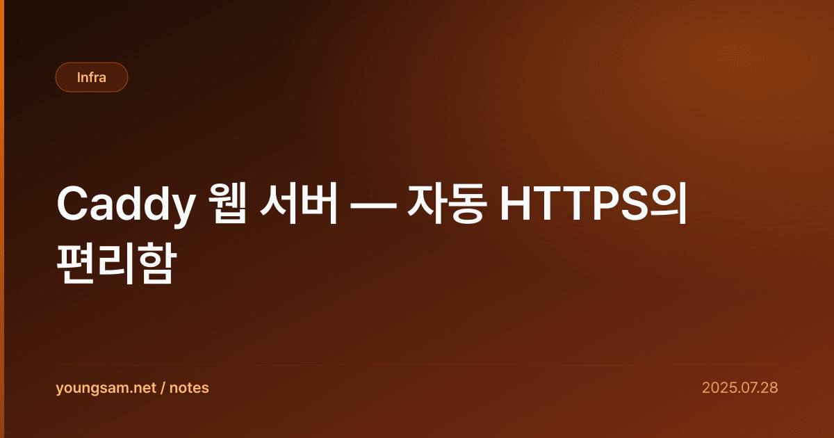 Caddy 웹 서버 — 자동 HTTPS의 편리함