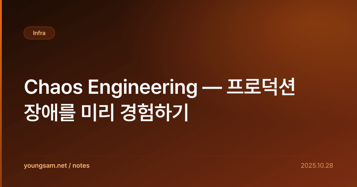 Chaos Engineering — 프로덕션 장애를 미리 경험하기