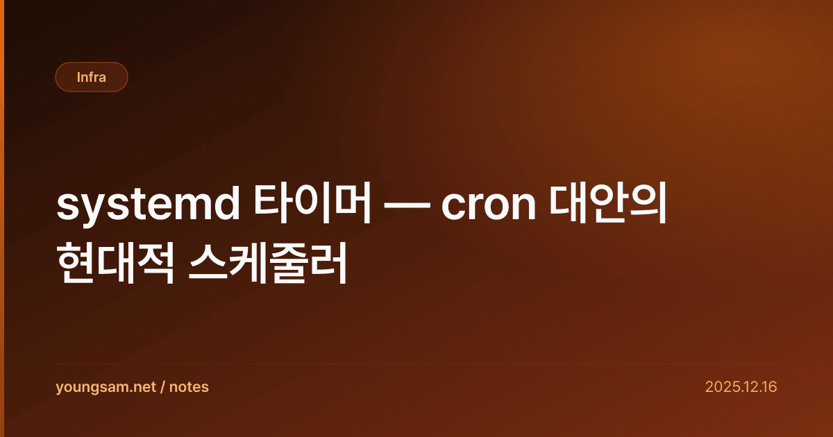 systemd 타이머 — cron 대안의 현대적 스케줄러