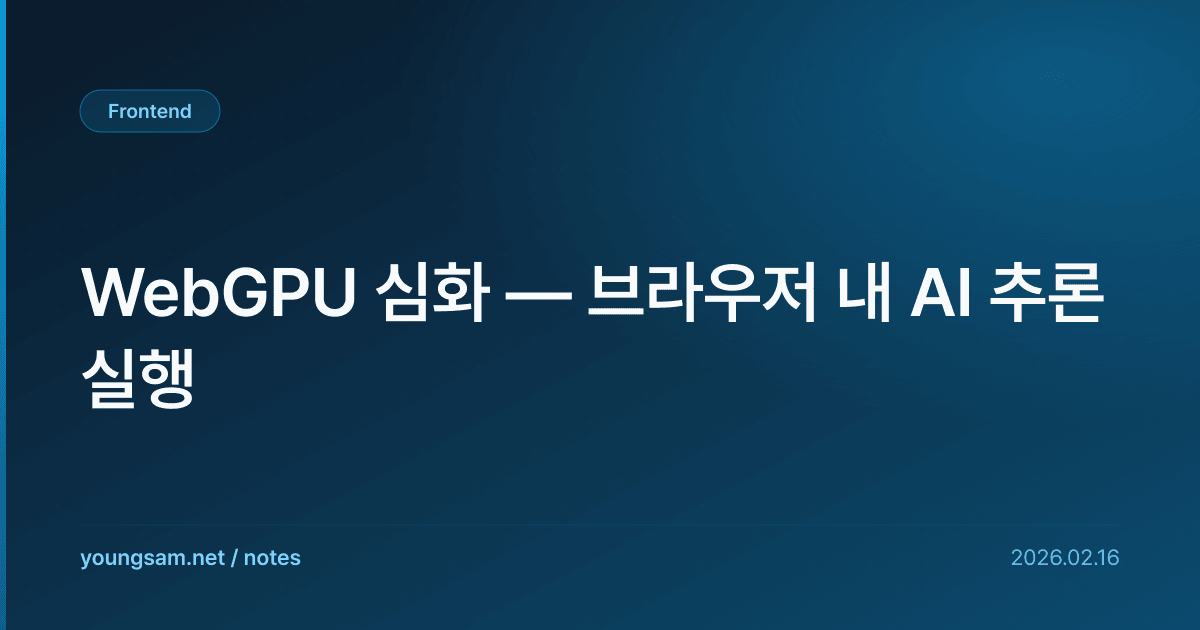 WebGPU 심화 — 브라우저 내 AI 추론 실행