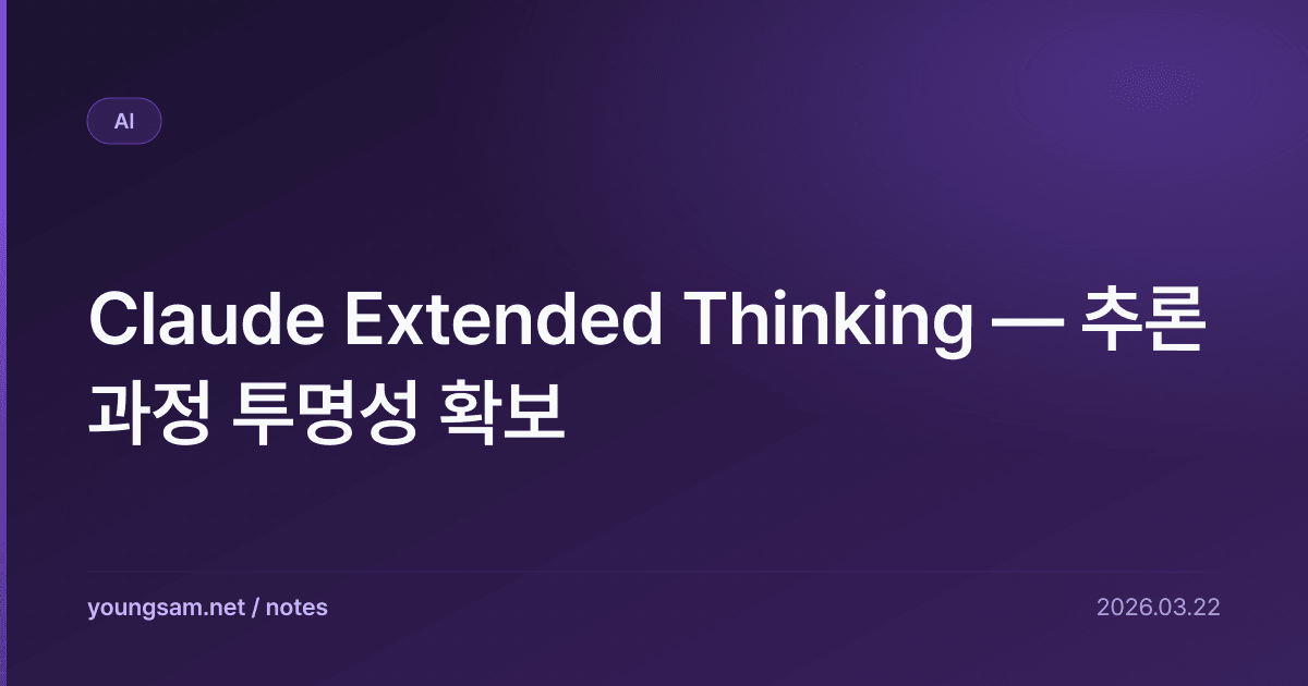 Claude Extended Thinking — 추론 과정 투명성 확보