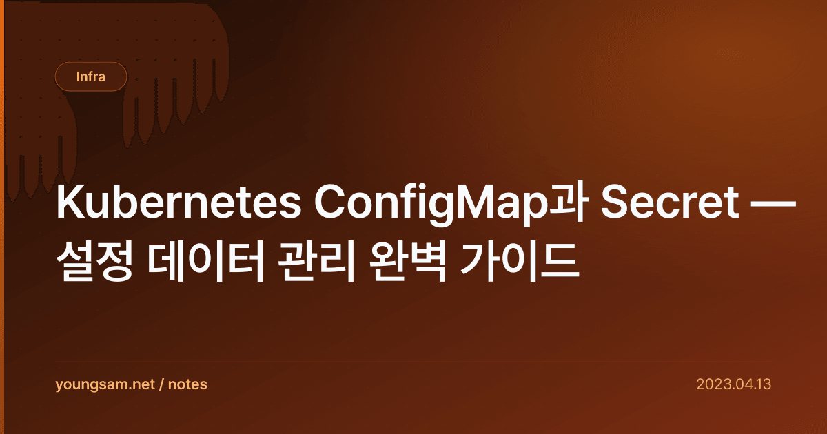 Kubernetes ConfigMap과 Secret — 설정 데이터 관리 완벽 가이드