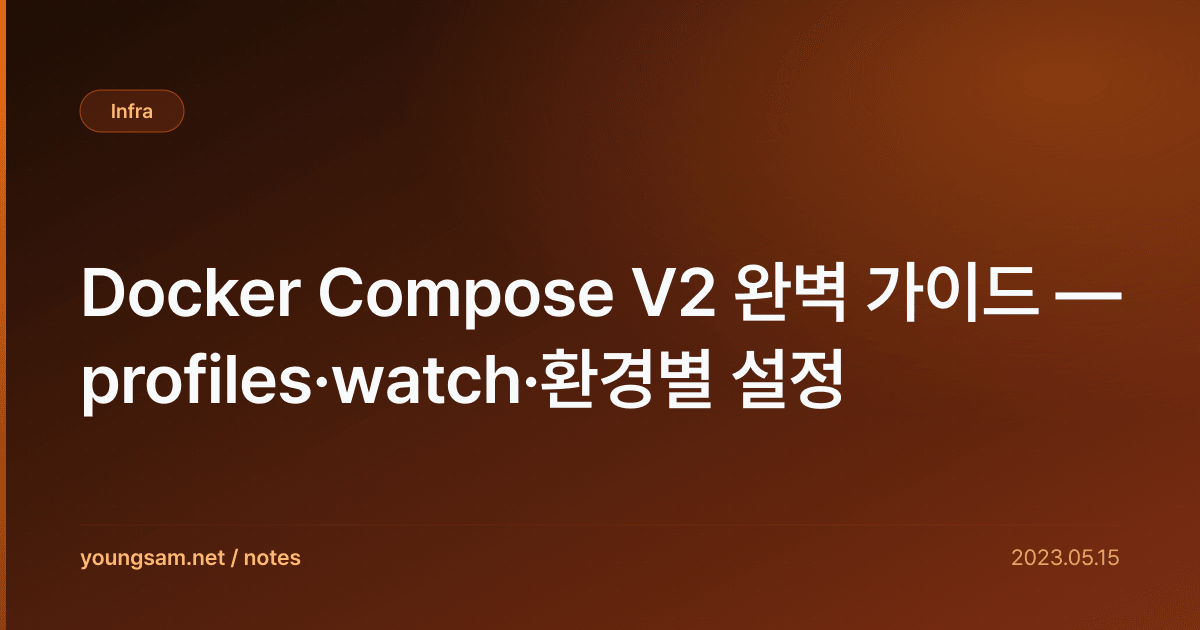 Docker Compose V2 완벽 가이드 — profiles·watch·환경별 설정
