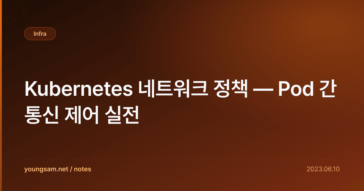 Kubernetes 네트워크 정책 — Pod 간 통신 제어 실전