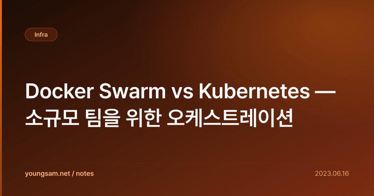 Docker Swarm vs Kubernetes — 소규모 팀을 위한 오케스트레이션
