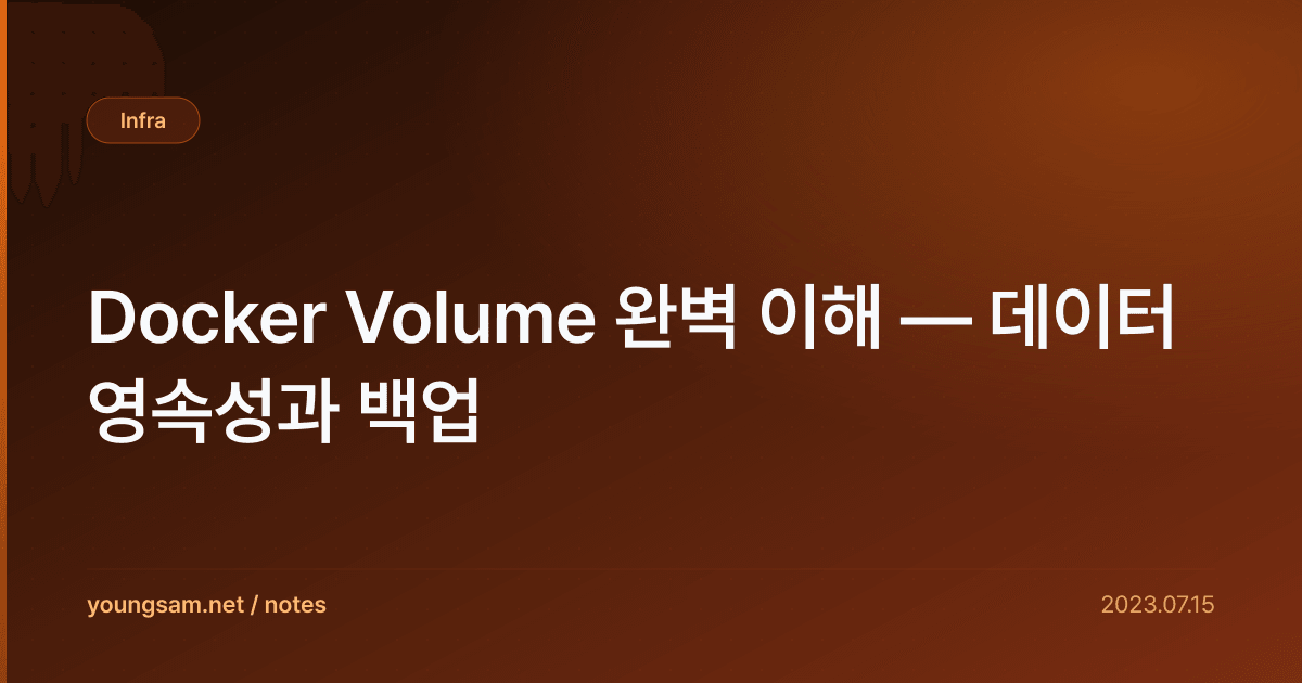 Docker Volume 완벽 이해 — 데이터 영속성과 백업