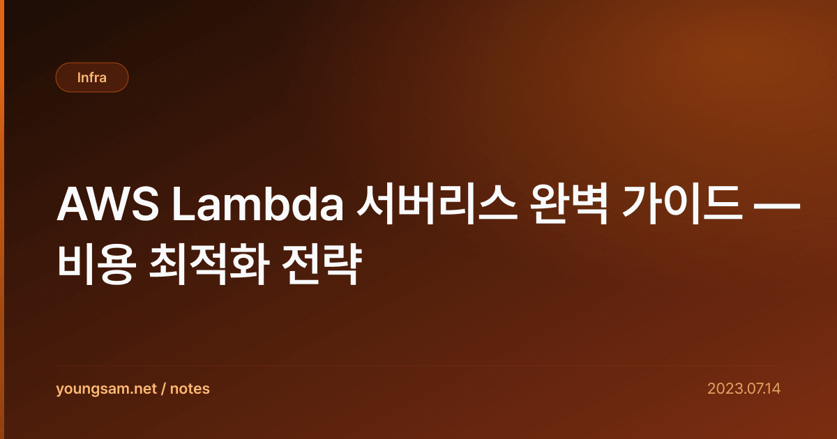 AWS Lambda 서버리스 완벽 가이드 — 비용 최적화 전략