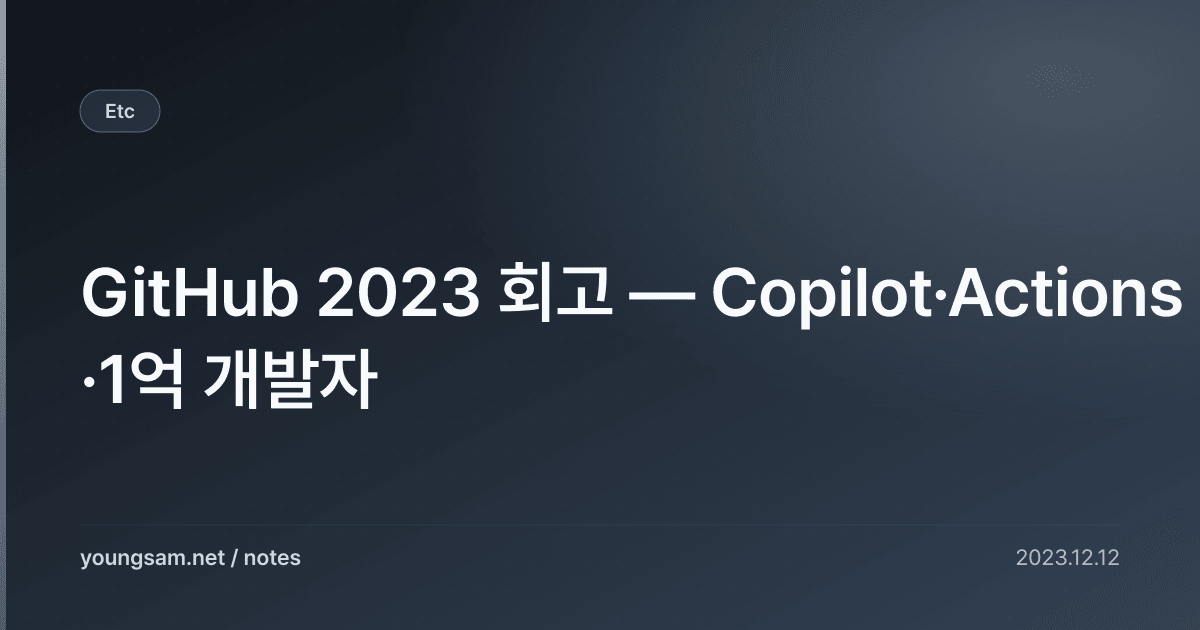 GitHub 2023 회고 — Copilot·Actions·1억 개발자
