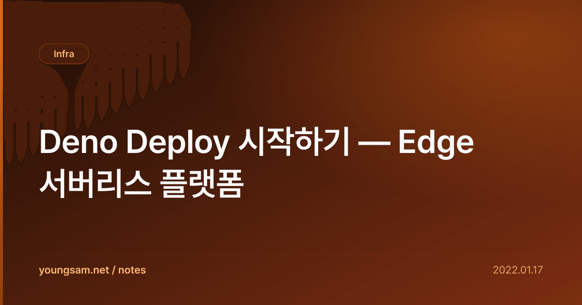 Deno Deploy 시작하기 — Edge 서버리스 플랫폼