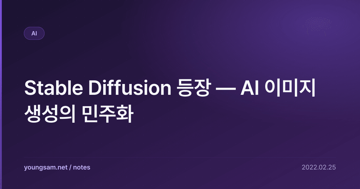 Stable Diffusion 등장 — AI 이미지 생성의 민주화