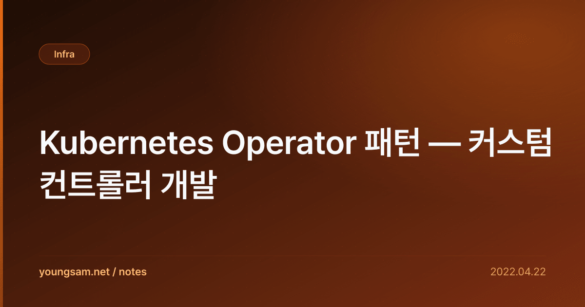 Kubernetes Operator 패턴 — 커스텀 컨트롤러 개발