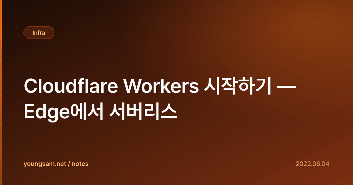 Cloudflare Workers 시작하기 — Edge에서 서버리스