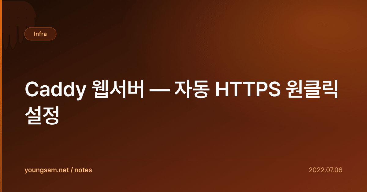 Caddy 웹서버 — 자동 HTTPS 원클릭 설정