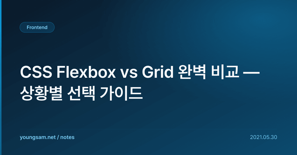 CSS Flexbox vs Grid 완벽 비교 — 상황별 선택 가이드