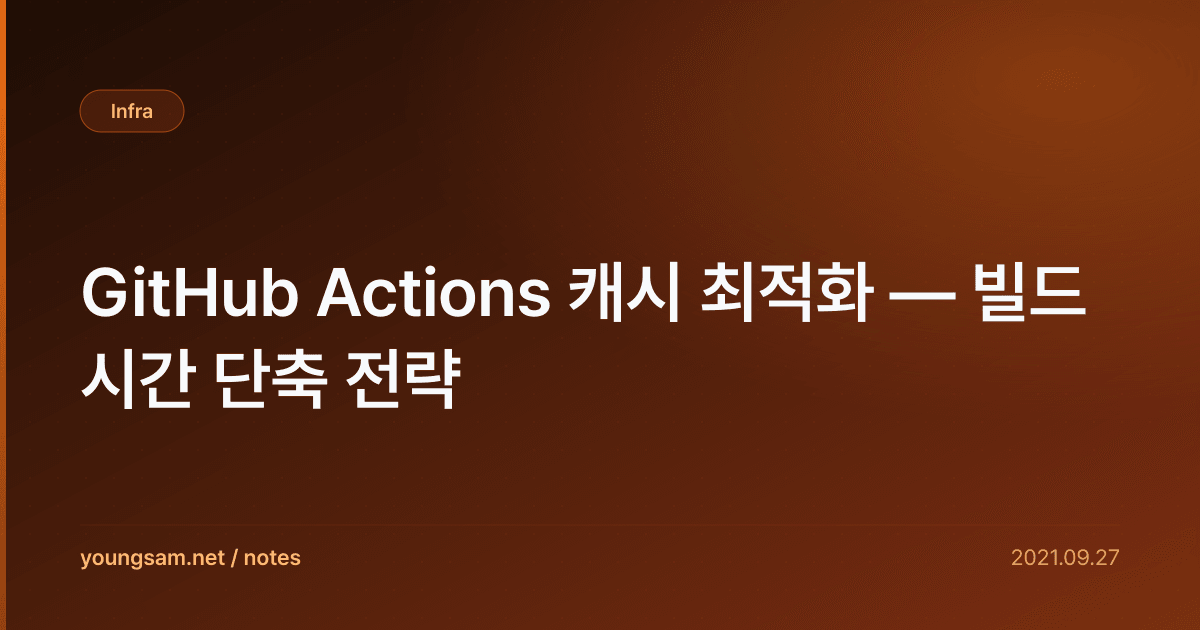 GitHub Actions 캐시 최적화 — 빌드 시간 단축 전략