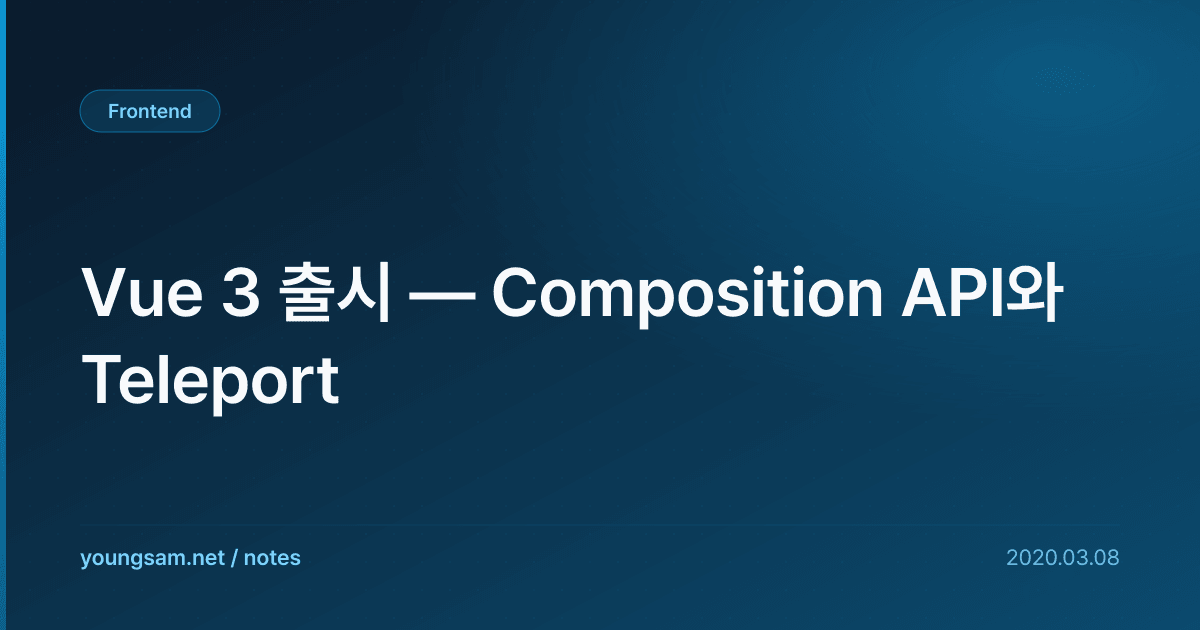 Vue 3 출시 — Composition API와 Teleport