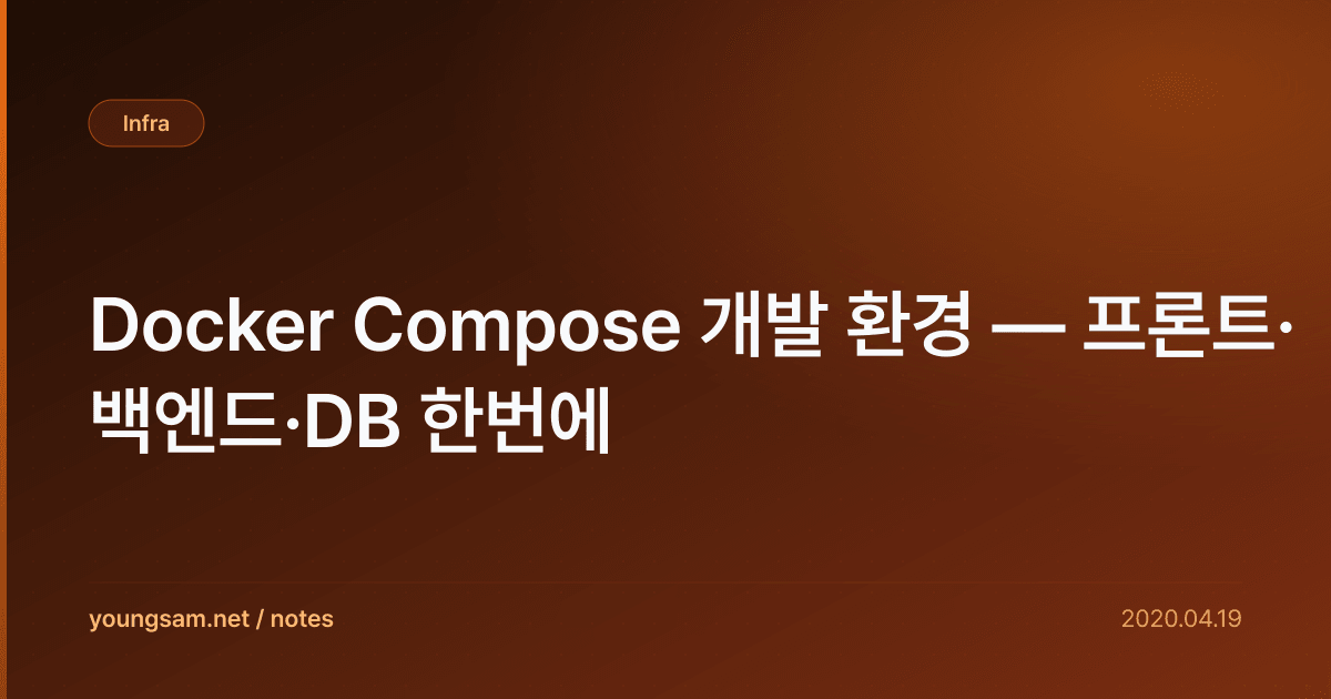 Docker Compose 개발 환경 — 프론트·백엔드·DB 한번에