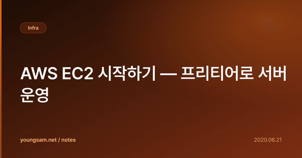 AWS EC2 시작하기 — 프리티어로 서버 운영