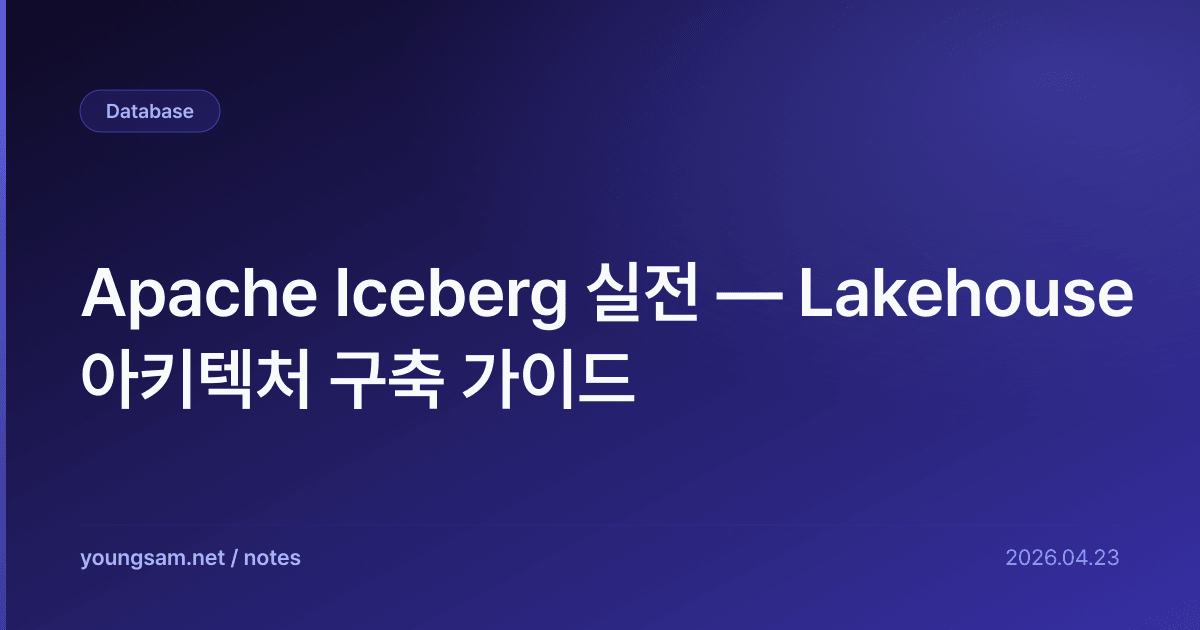 Apache Iceberg 실전 — Lakehouse 아키텍처 구축 가이드