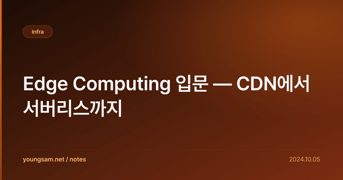 Edge Computing 입문 — CDN에서 서버리스까지