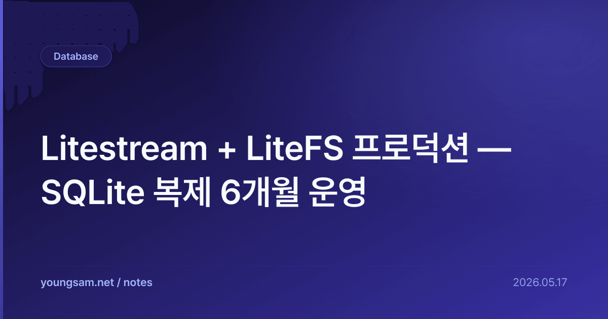 Litestream + LiteFS 프로덕션 — SQLite 복제 6개월 운영