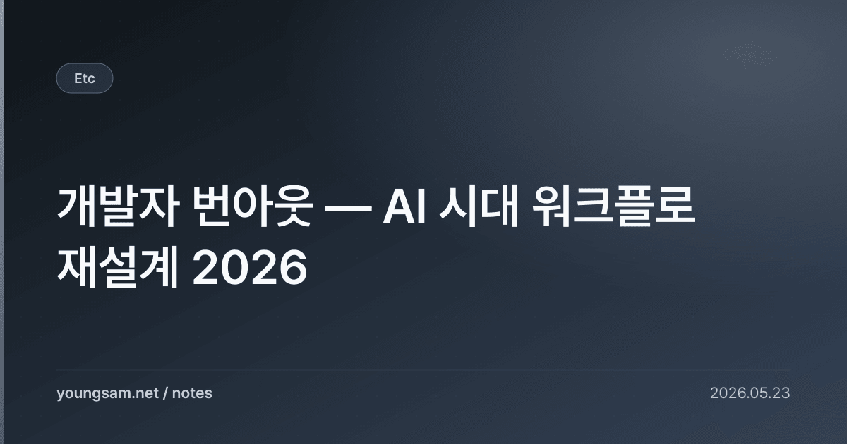 개발자 번아웃 — AI 시대 워크플로 재설계 2026