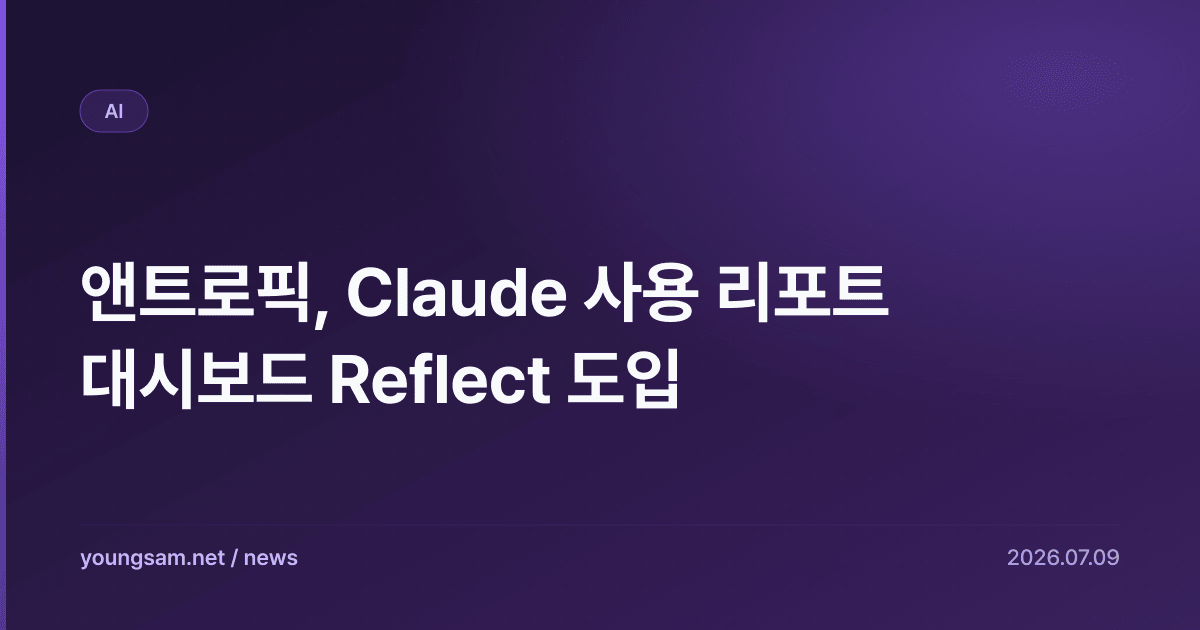 앤트로픽, Claude 사용 리포트 대시보드 Reflect 도입