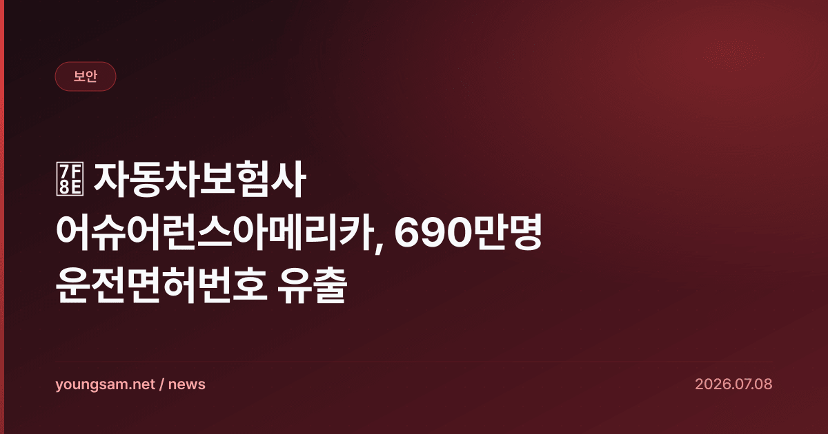 美 자동차보험사 어슈어런스아메리카, 690만명 운전면허번호 유출