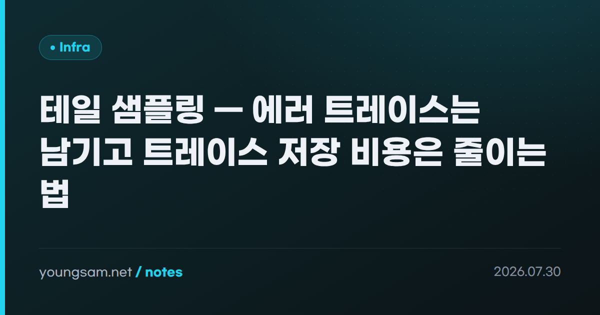 테일 샘플링 — 에러 트레이스는 남기고 트레이스 저장 비용은 줄이는 법