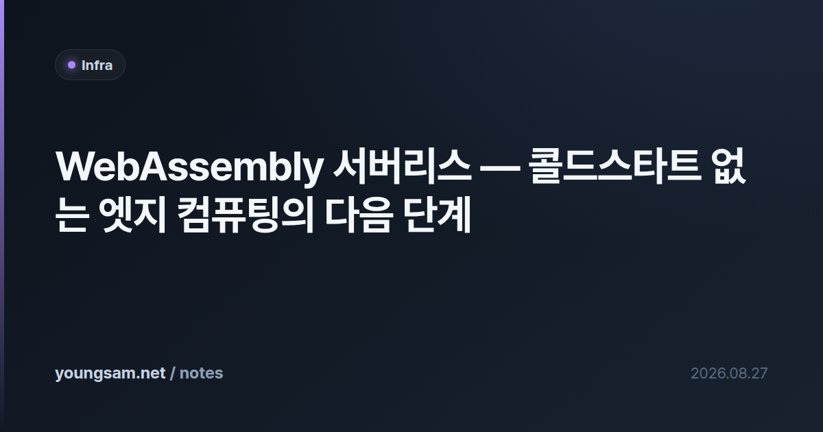 WebAssembly 서버리스 — 콜드스타트 없는 엣지 컴퓨팅의 다음 단계