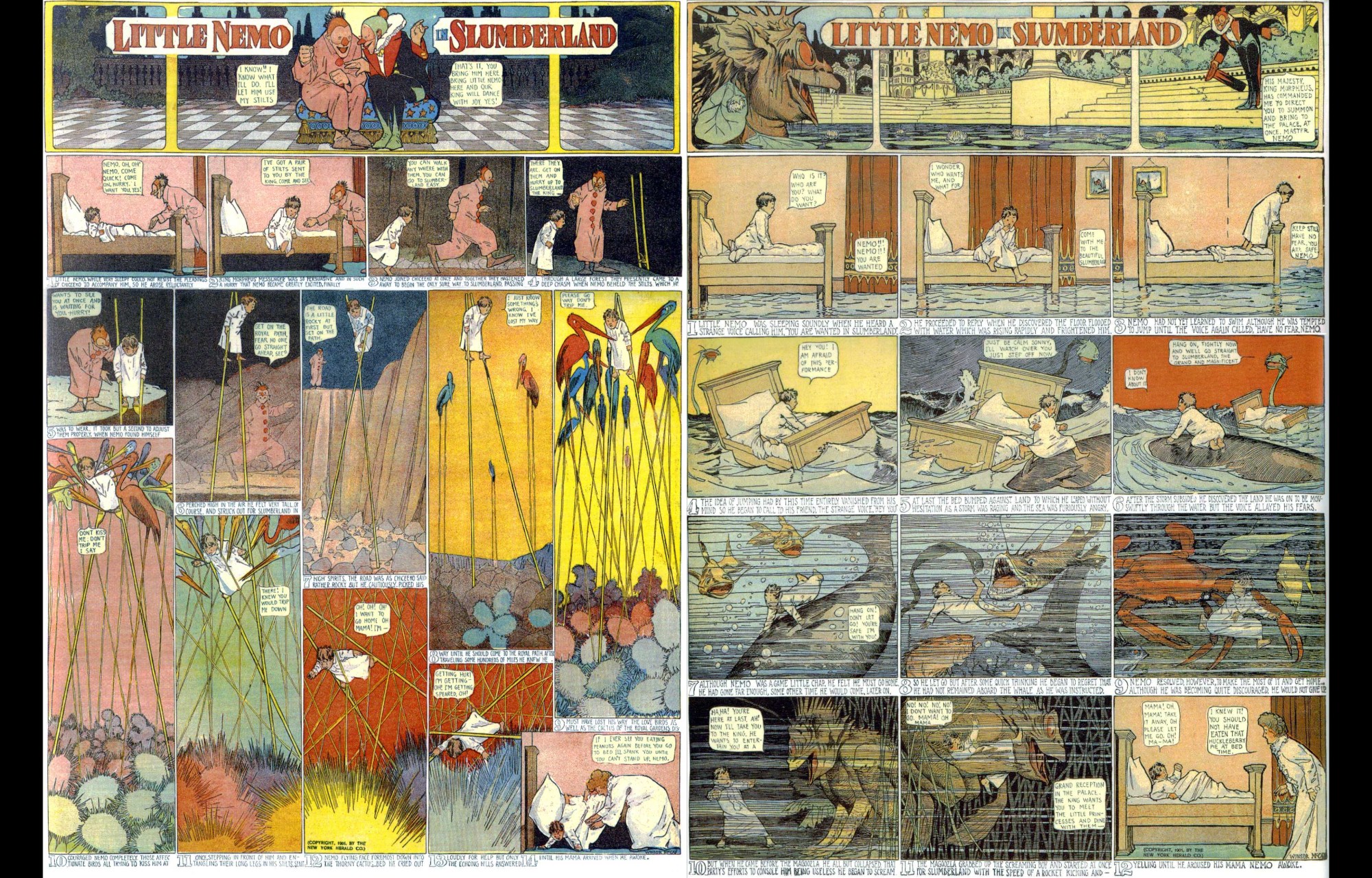 Lumen Reader two-page comic view showing Little Nemo in Slumberland