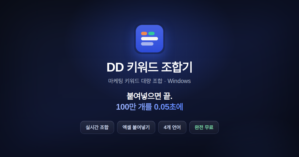 DD Keyword Combinator 스크린샷 1
